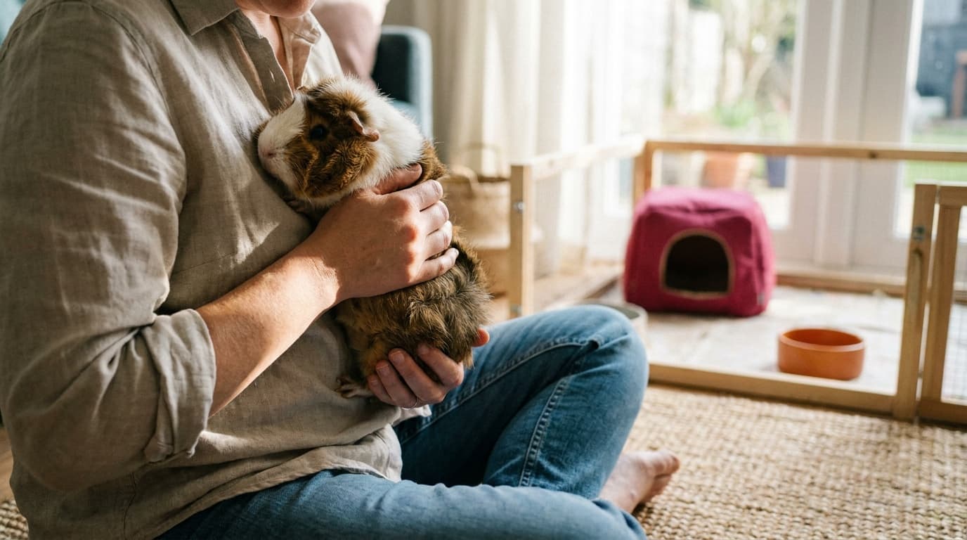 How to pick up and hold a guinea pig
