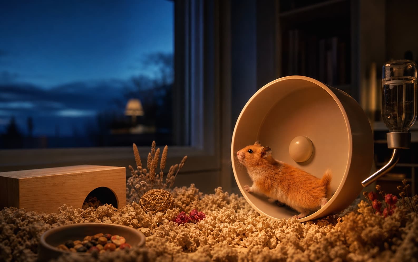 Why is my hamster awake at night? Work with the evening shift
