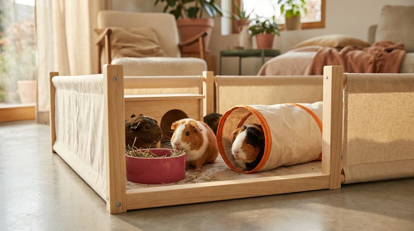 Guinea pig housing: plan the floor before the accessories