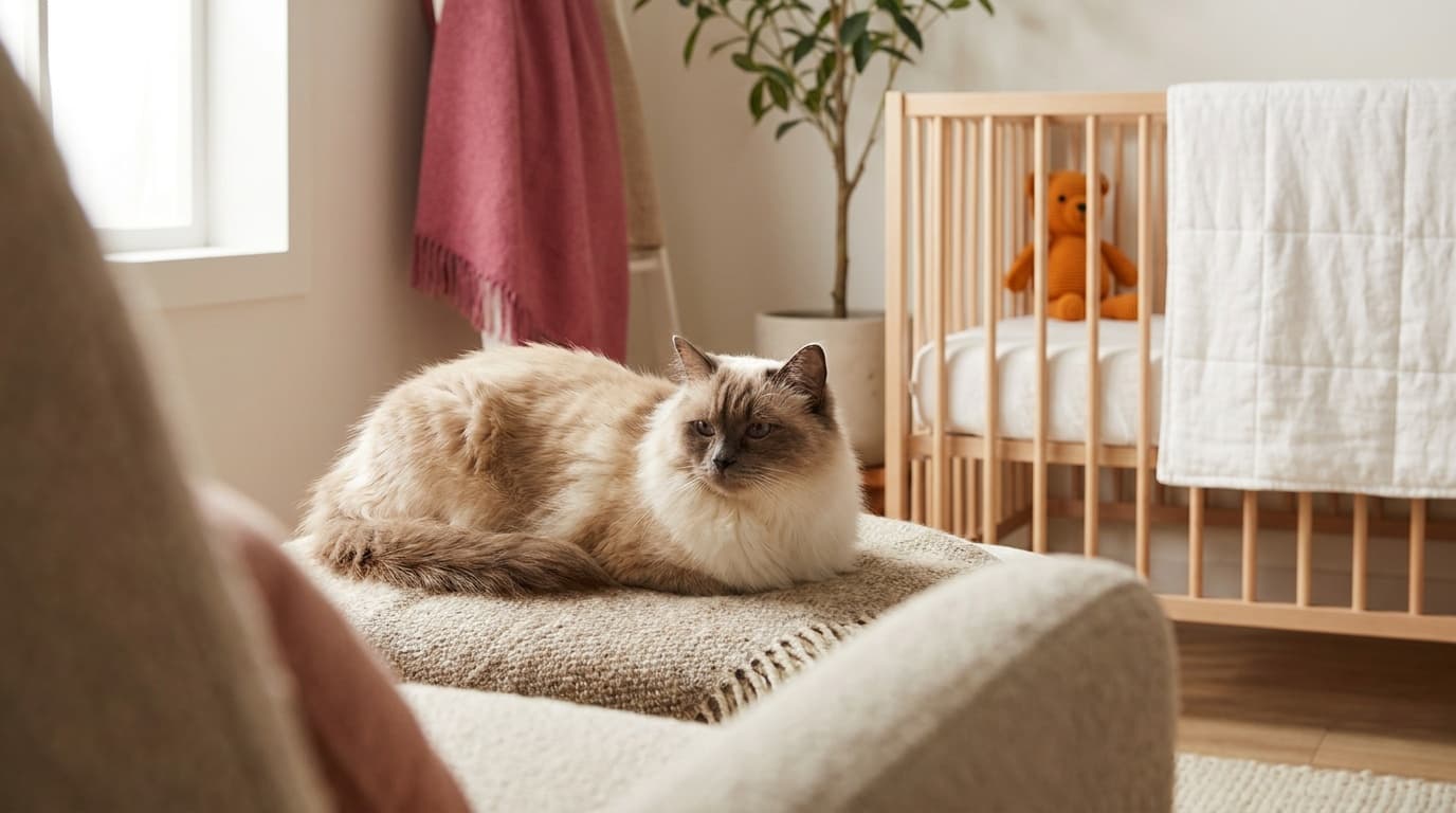 How to introduce your cat to a new baby