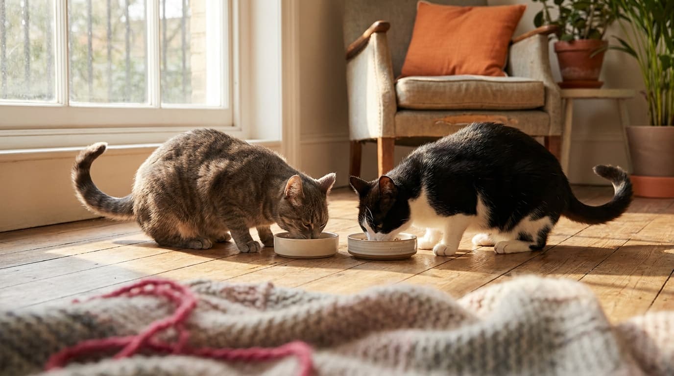 How to feed multiple cats in one home