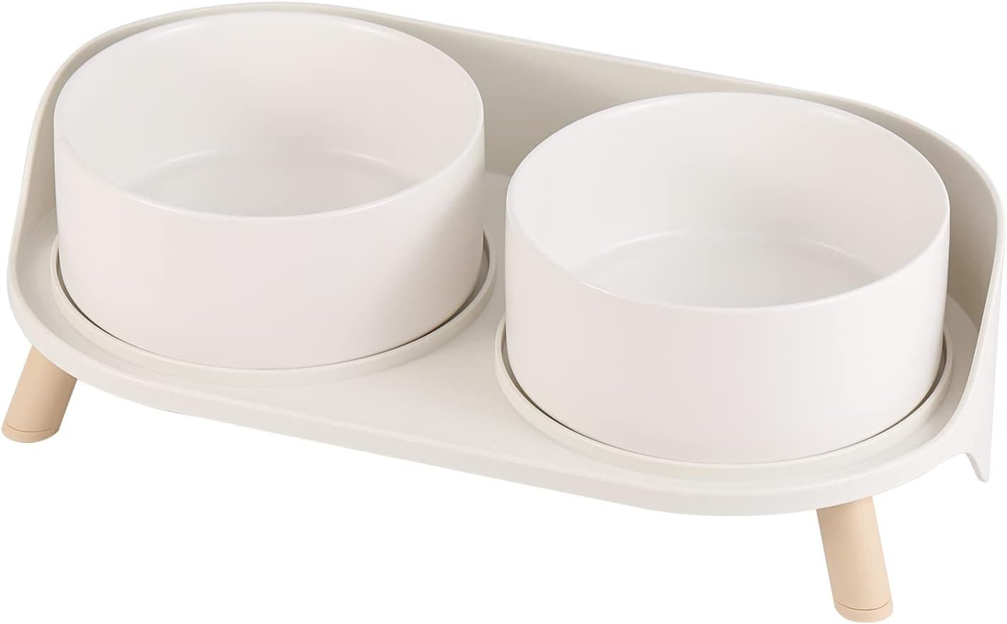 AHX Elevated Ceramic Dog Bowl Set with Stand
