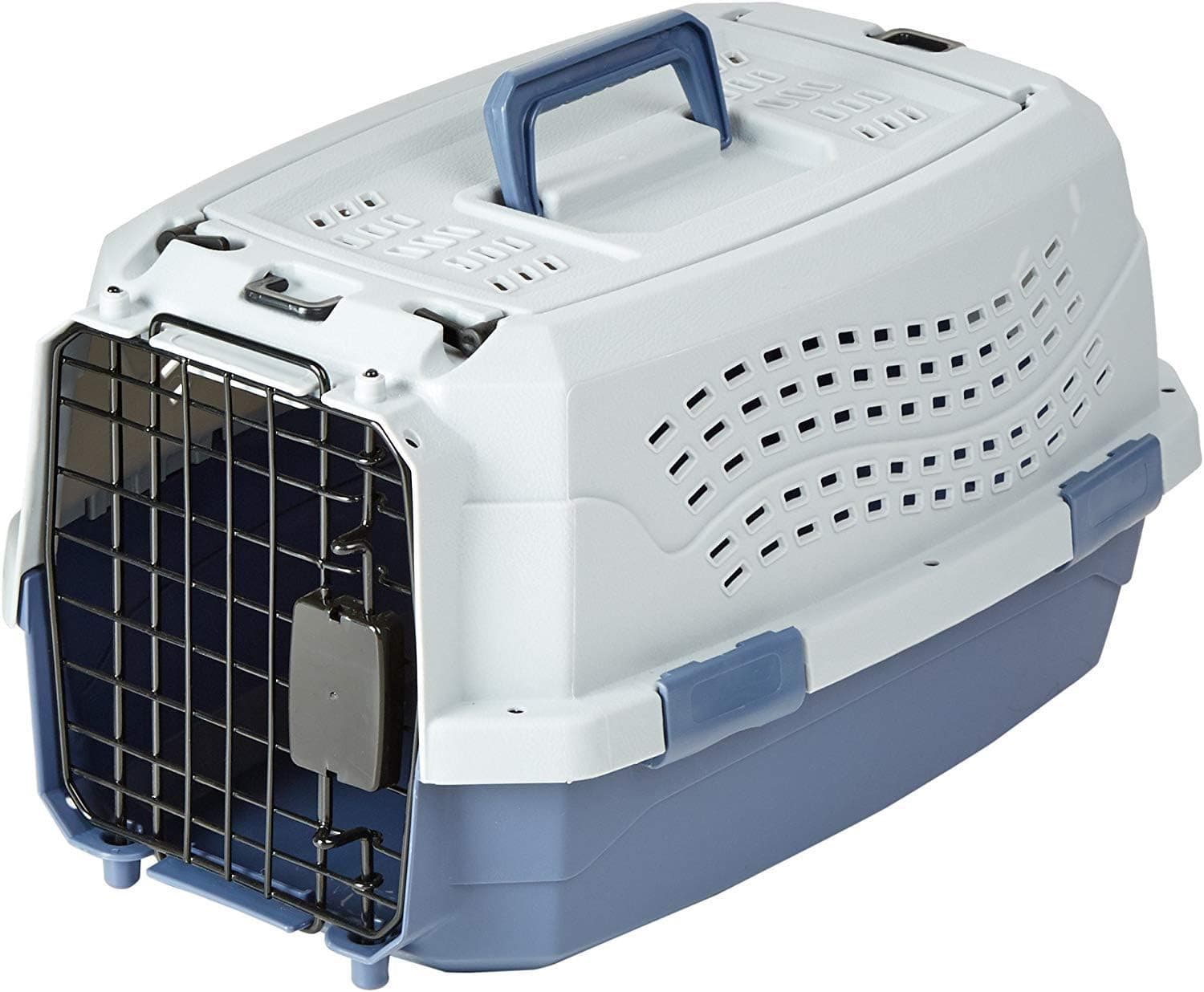 Amazon Basics 2-Door Top-Load Hard-Sided Pet Travel Carrier for Cats and Small Dogs, 19 inch
