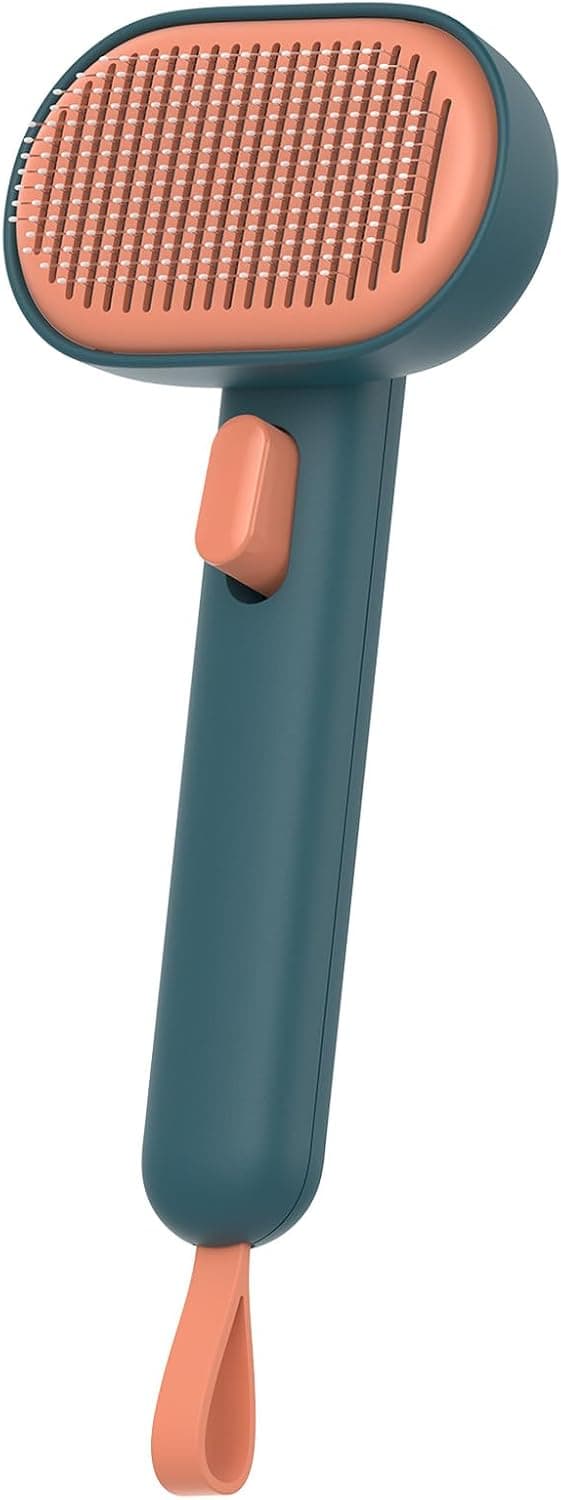 Aumuca Self-Cleaning Slicker Brush for Dogs & Cats, Gentle Grooming Tool for Shedding