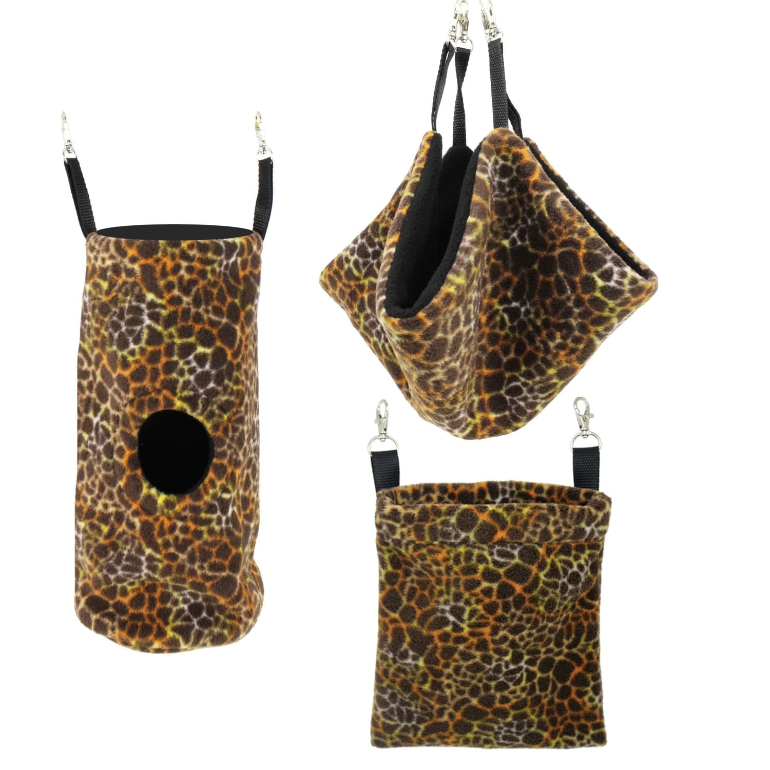 Exotic Nutrition Giraffe Pouch Set with three coordinated fabric refuges
