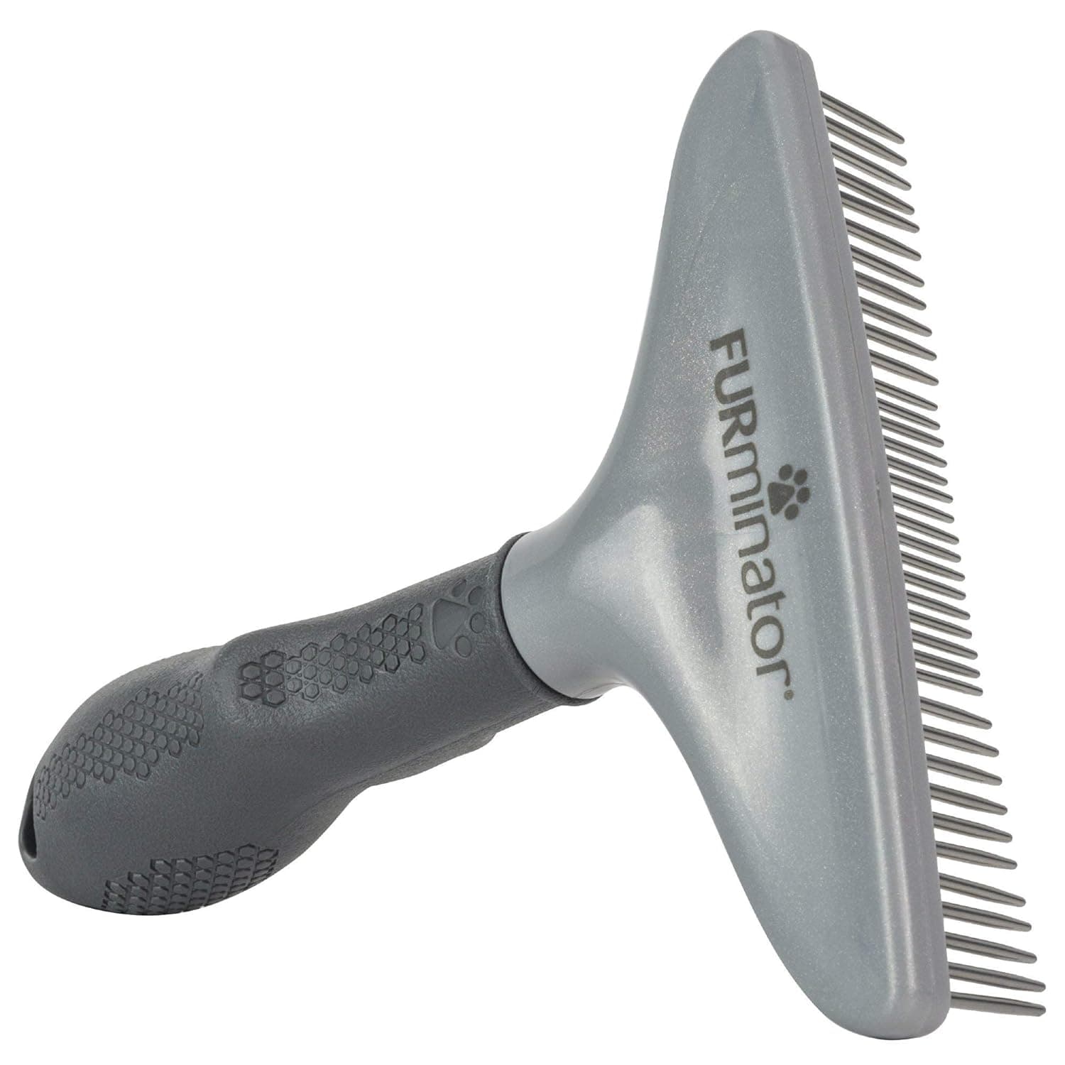 FURminator Dog and Cat Grooming Rake, Removes Loose Hair and Tangles