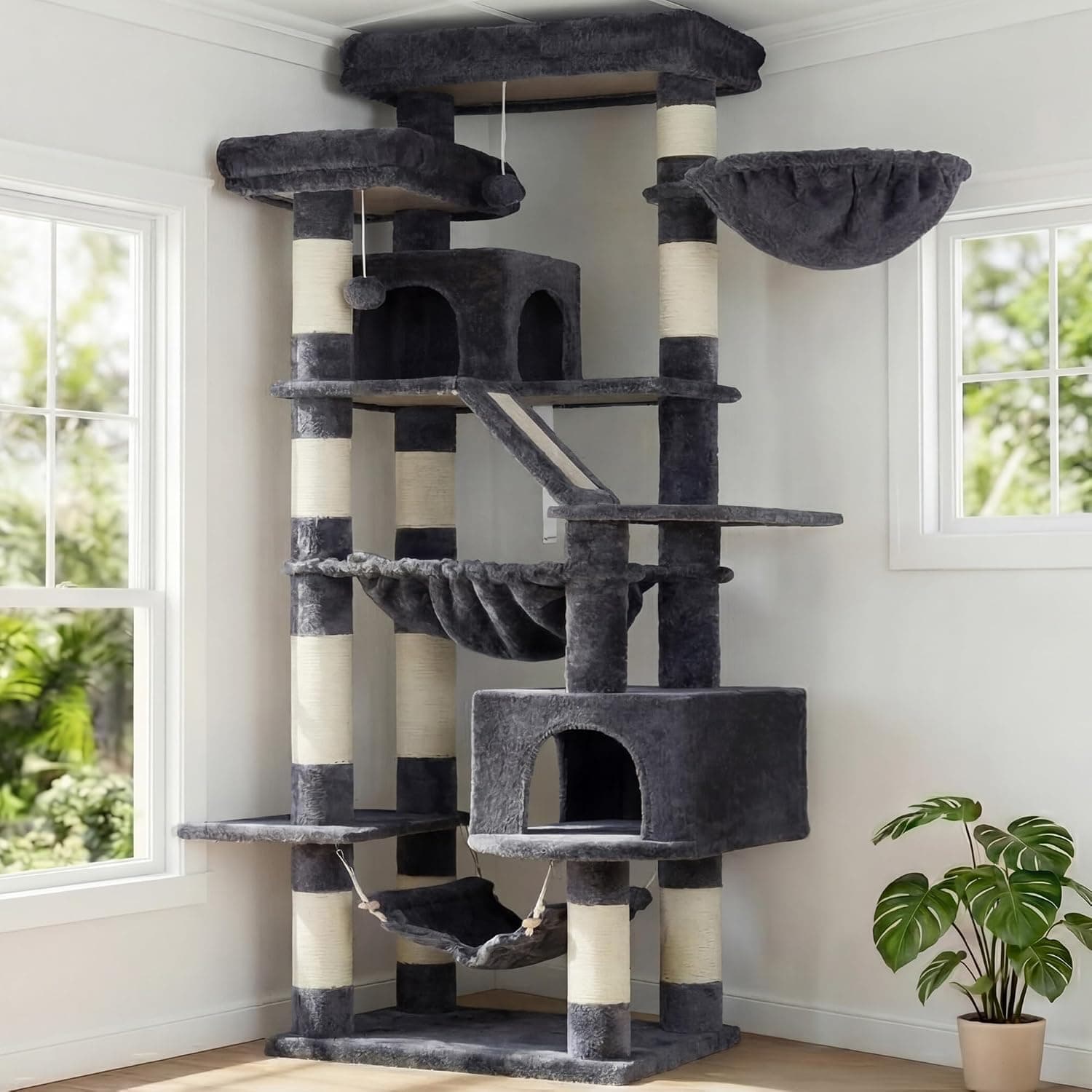 Heybly 71-Inch Tall Cat Tree Tower