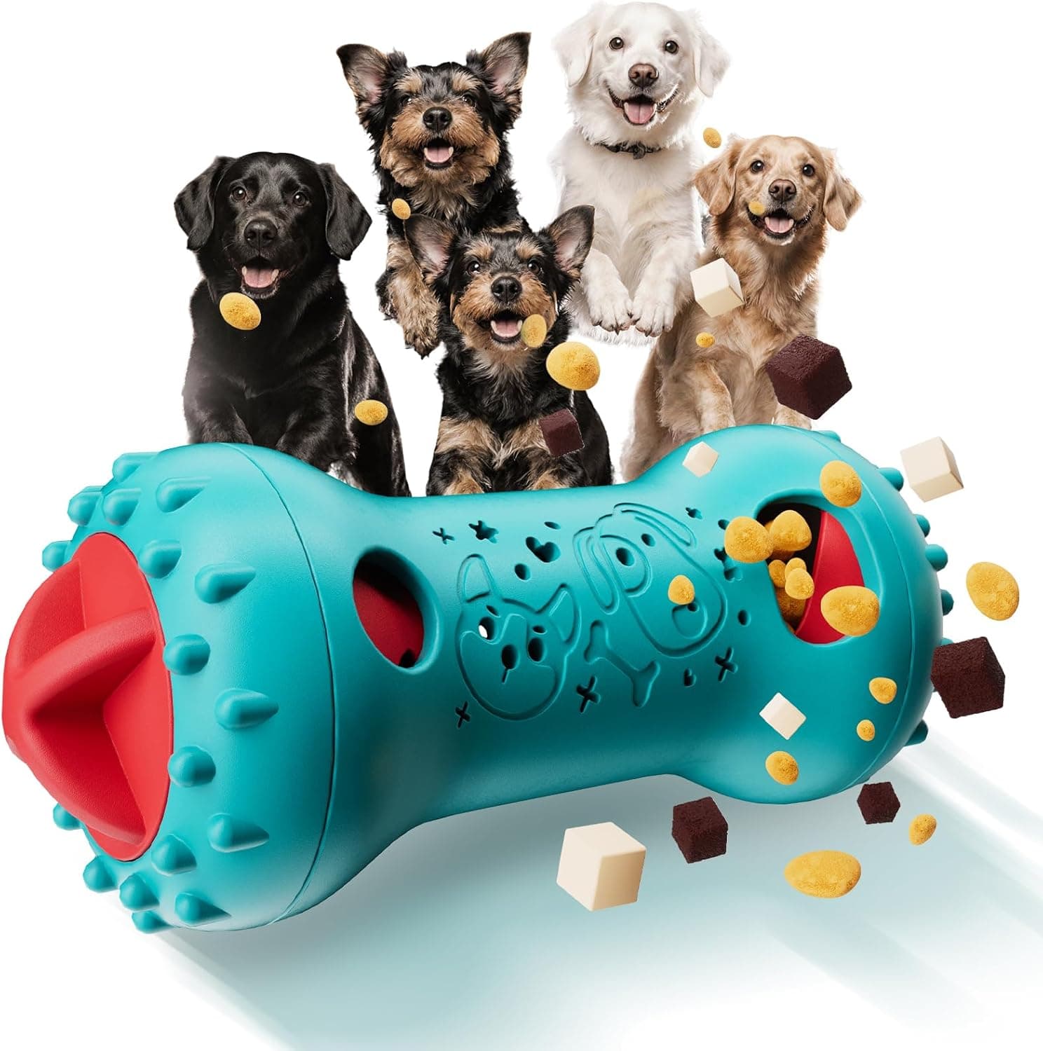 knitly Interactive Dog Toy, Adjustable Treat Dispensing Puzzle for Brain Stimulation
