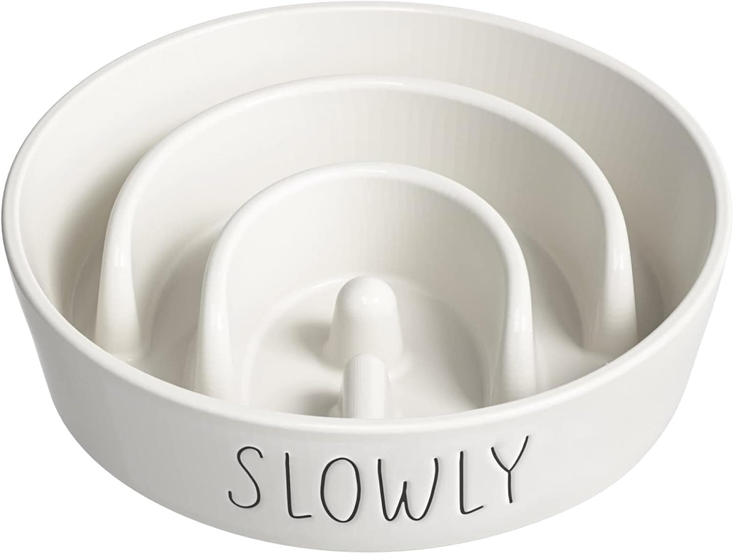 LE TAUCI Ceramic Slow Feeder Dog Bowl, 1.5 Cups, Maze Puzzle Feeder for Small and Medium Breeds