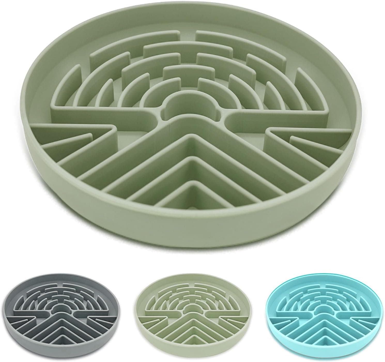 Lesipee Slow Feeder Dog Bowl with Non-Slip Base, Anti-Choking Puzzle Feeder for Dogs and Cats