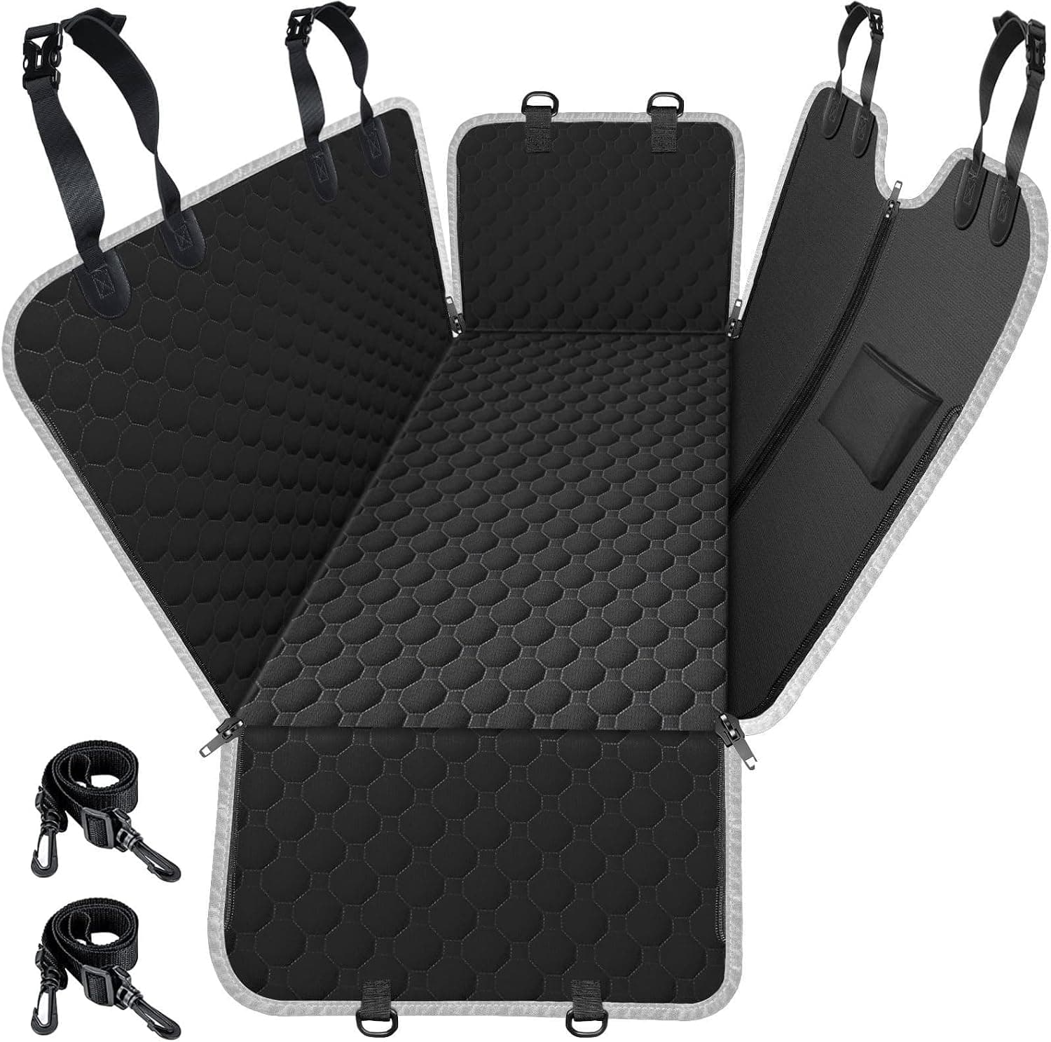 Mancro Dog Car Seat Cover for Back Seat, 600D Heavy Duty Waterproof Scratch-Resistant Hammock