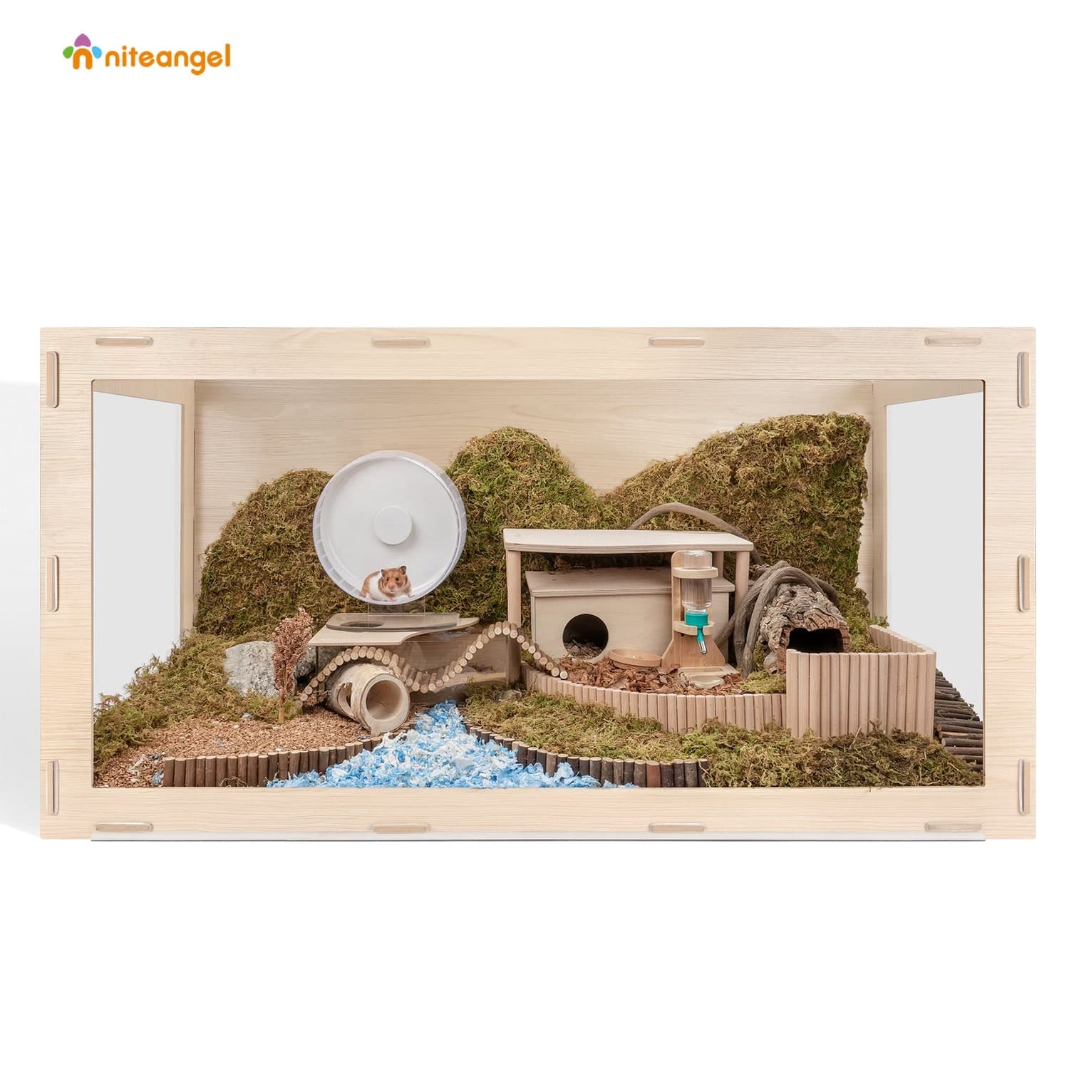 Large Niteangel Bigger World wood-look hamster enclosure