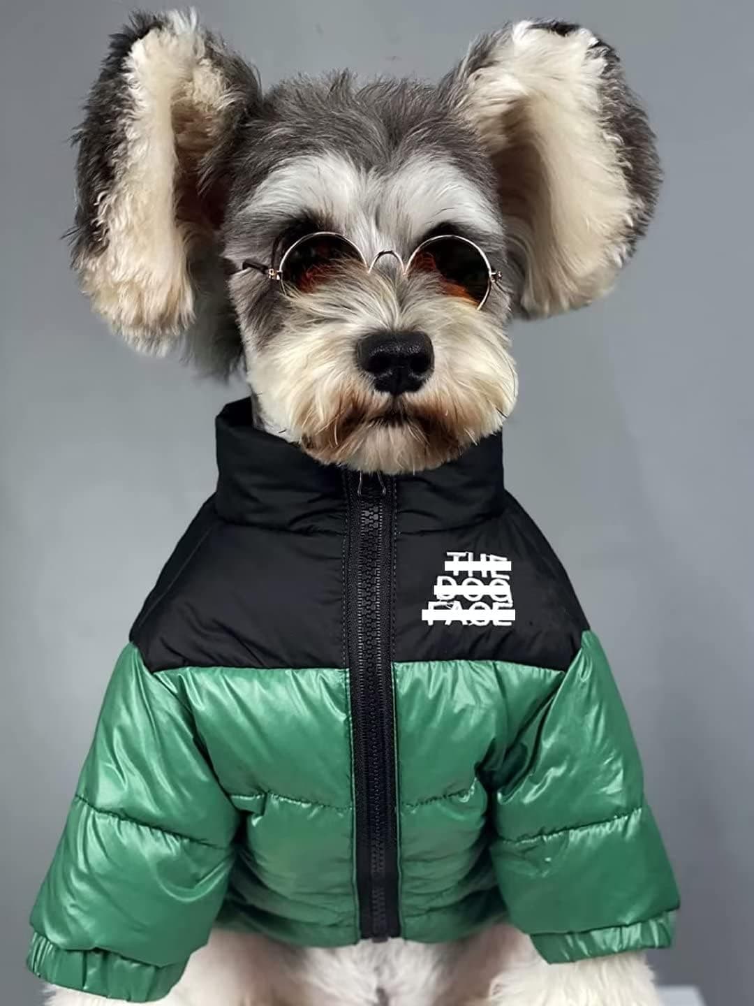 PQIQP Dog Winter Coat, Duck Down Jacket for Small to Medium Dogs, Thickened Windbreaker for Cold Weather