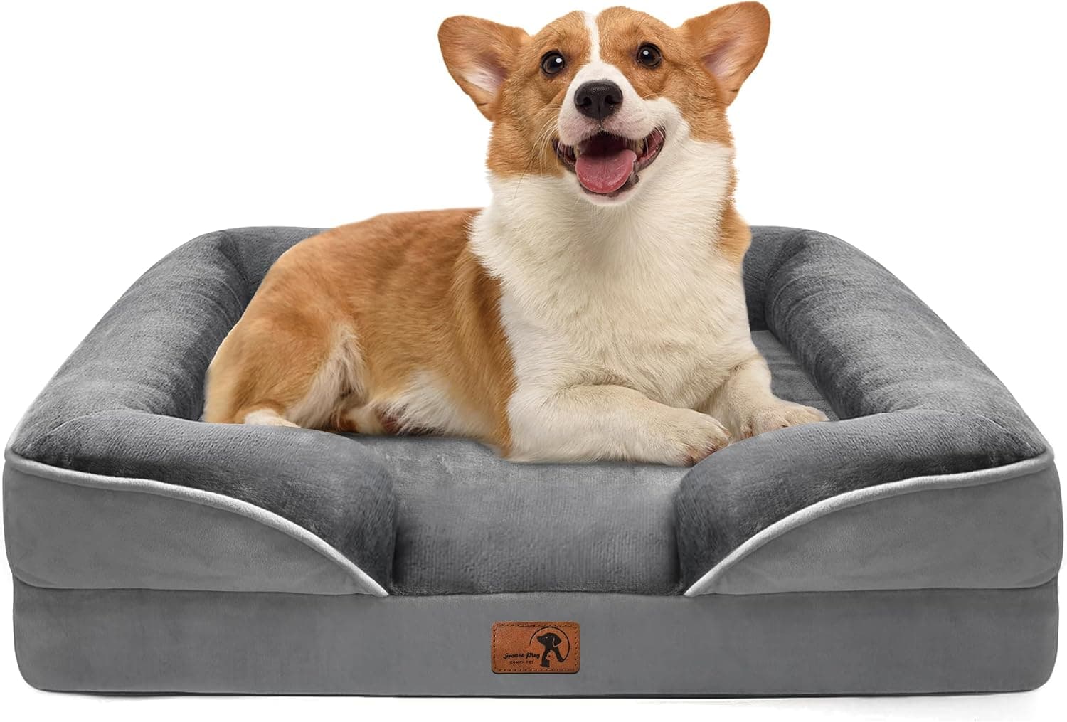 Spotted Play Orthopedic Dog Bed with Sides