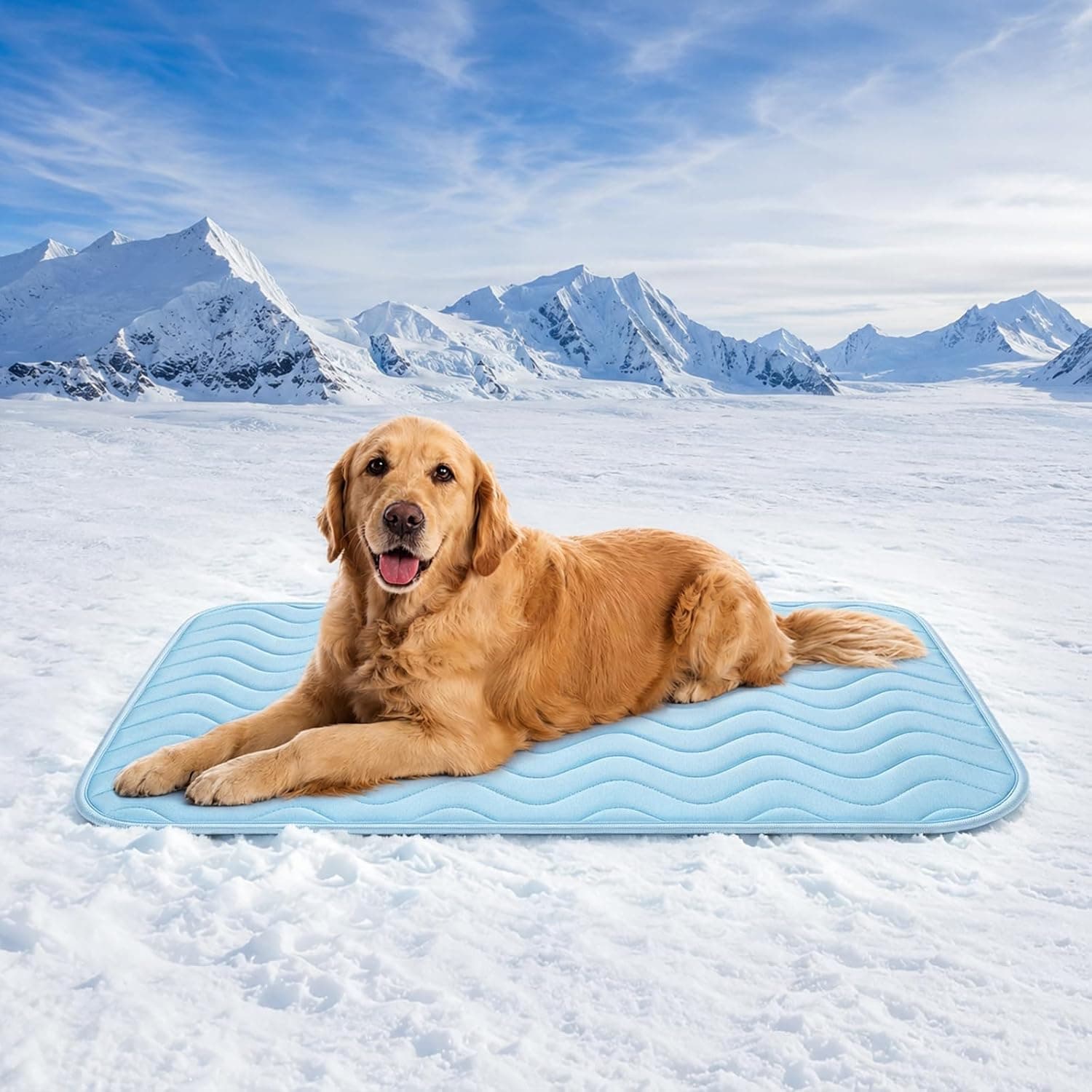 ZENGAOOU Dog Cooling Mat for Large Dogs, 40"x28" Breathable Self Cooling Crate Mat for Dogs & Cats, Portable Washable Pad for Kennel, Sofa, Car